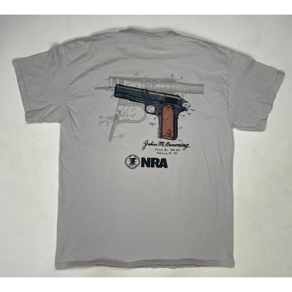 NRA National Riffle Association Right To Bear Arms Gun Graphic T-shirt Men Large - Picture 1 of 7